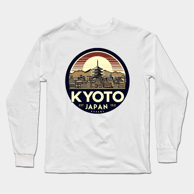 kyoto Japan Long Sleeve T-Shirt by Teeeshirt